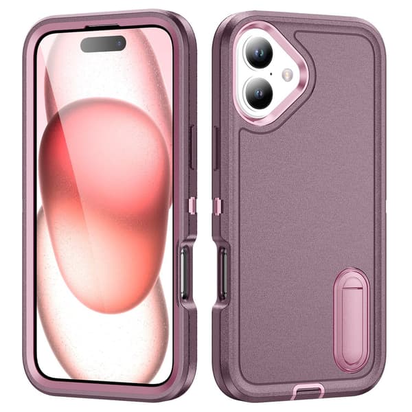 iPhone 16  Skal med kickstand & militärskydd Grön