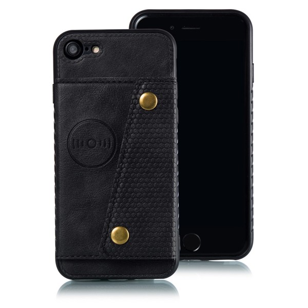 Kraftfuldt cover med kortholder - iPhone SE 2020 Mörkblå