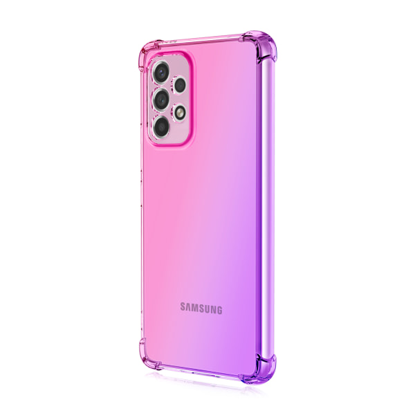 Stötdämpande FLOVEME Silikonskal - Samsung Galaxy A53 5G Blå/Rosa