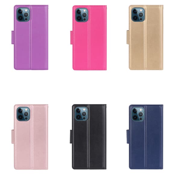 Stilsäkert Praktiskt Plånboksfodral - iPhone 13 Pro Max Guld