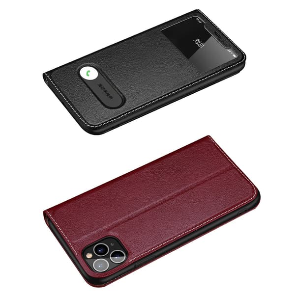 iPhone 13 Pro Läder + TPU-skal  Stil och skydd Svart