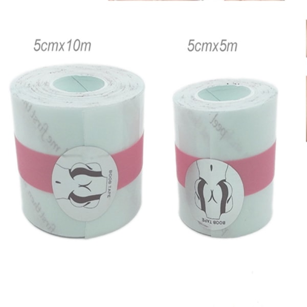 Komfortabel tape for brystløft (gjennomsiktig) Rosa 5cm/5m