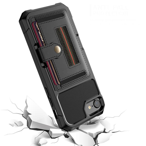 Skal med Korthållare - iPhone SE 2022 Roséguld