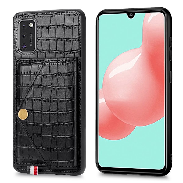 Samsung Galaxy A41 - Genomtänkt Skal med Kortfack Grön