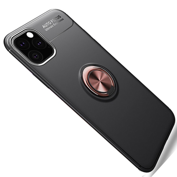 Skyddande Skal med Ringhållare - iPhone 11 Pro Max Svart/Röd