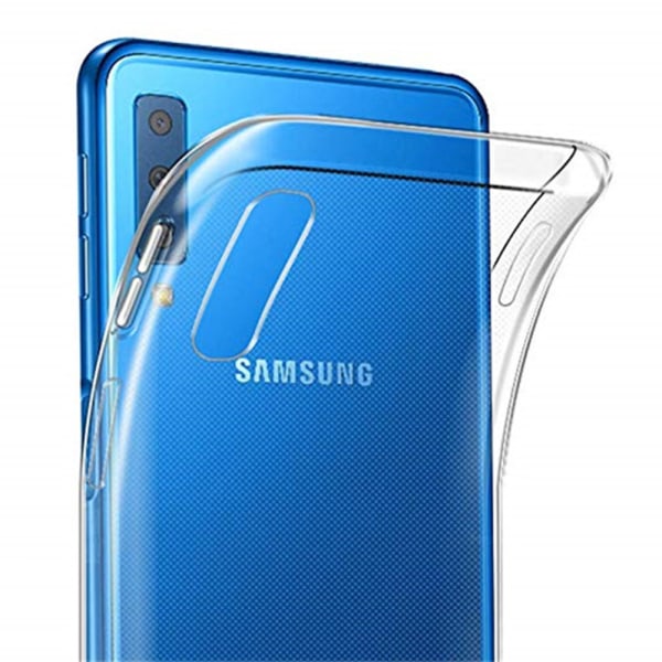 Smart silikonbeskyttelsesdeksel (Ruff-Grip) - Samsung Galaxy A7 2018 Transparent/Genomskinlig