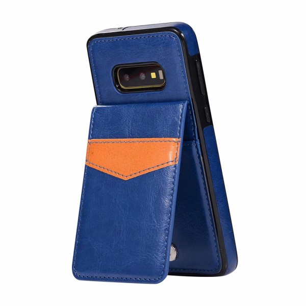 Stilfuldt smart cover med kortrum - Samsung Galaxy S10E Brun