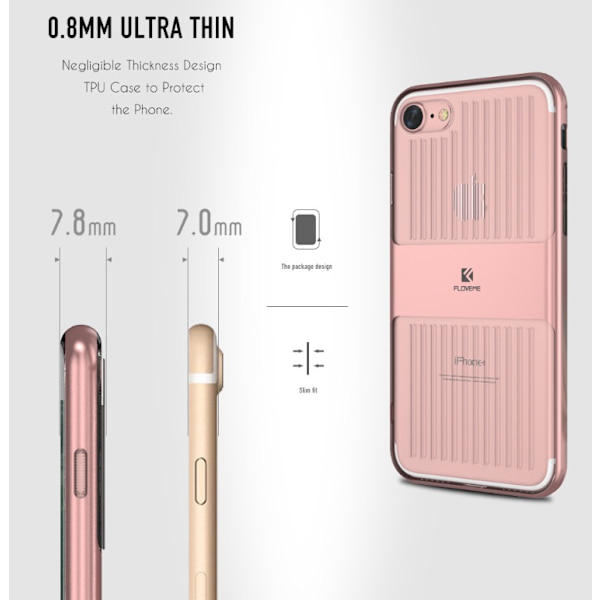 FLOVEME Smarta Stötdämpande Hybridskal iPhone 7 Vit