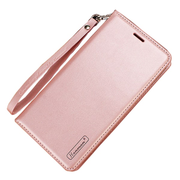 Smart Hanman Wallet Case - Samsung Galaxy Note 10 Rosaröd