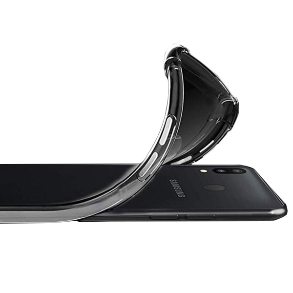 Samsung Galaxy A20E - Silikondeksel Svart/Guld
