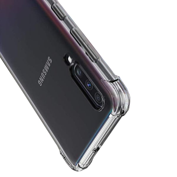 Samsung Galaxy A70 - Stöttåligt Silikonskal (Floveme) Transparent/Genomskinlig