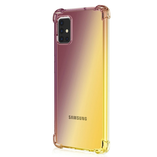 Samsung Galaxy A51 - Skyddsskal i Silikon Svart/Guld