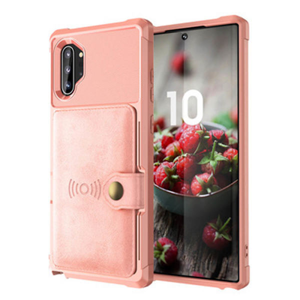 Glat cover med kortrum - Samsung Galaxy Note10 Plus Brun