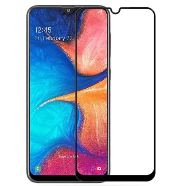 2-PACK Samsung Galaxy A20s Skärmskydd 2.5D 0,3mm Svart