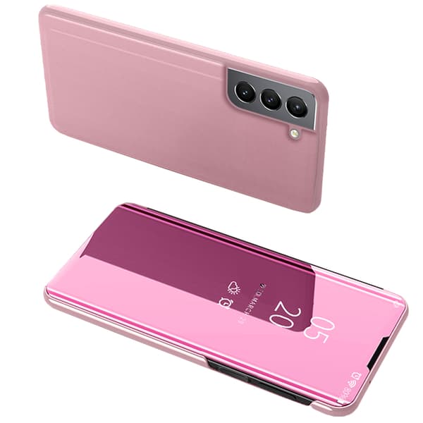 Samsung Galaxy S25  Flipfodral med lyxig spegelyta Silver