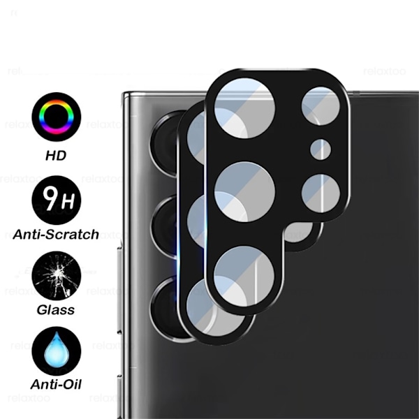 3-PAK Kameralinsebeskyttelse 2.5D HD Samsung Galaxy S22 Ultra Transparent