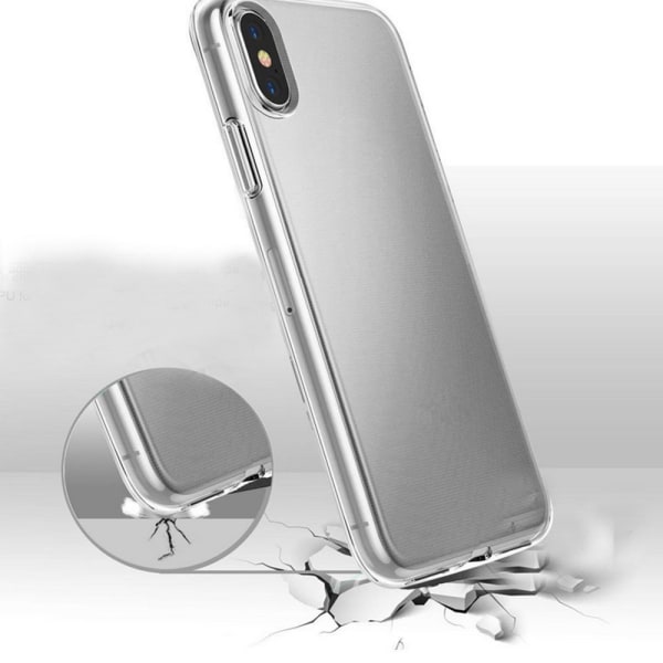 Dobbeltsidet silikonecover med touchfunktion til iPhone X/XS Transparent