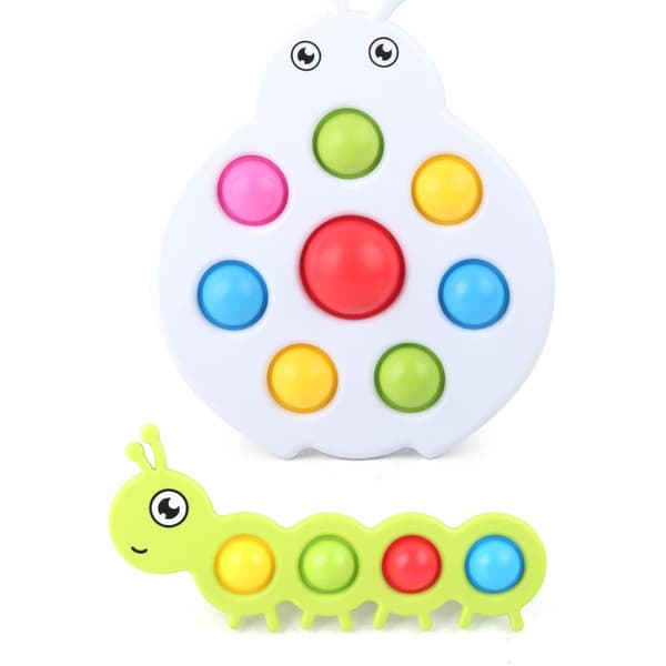Färgglad Fidget Toy Simple Dimple Pop It Larv