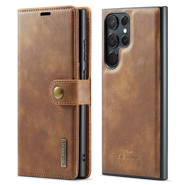 Samsung Galaxy S24 Ultra - Multifunktionellt Fodral i Läder Blå
