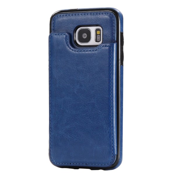 Stilsäkert Plånboksskal (M-Safe) för Samsung Galaxy S7 Edge Marinblå