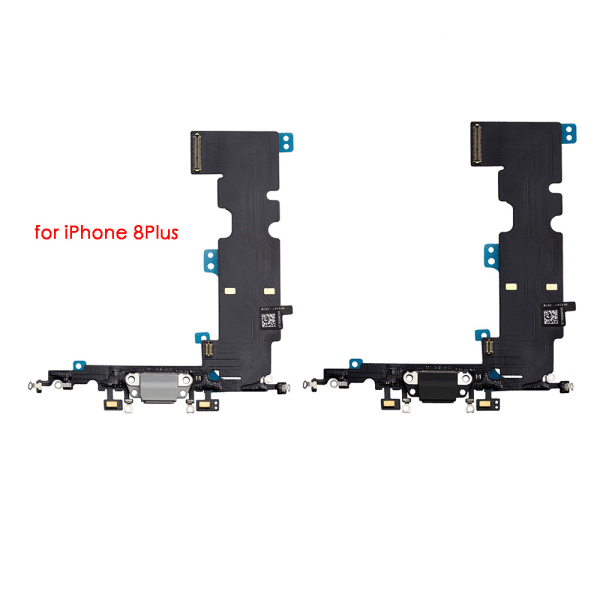 iPhone 8 PLUS - Reservedel til opladningsport (høj kvalitet) Svart