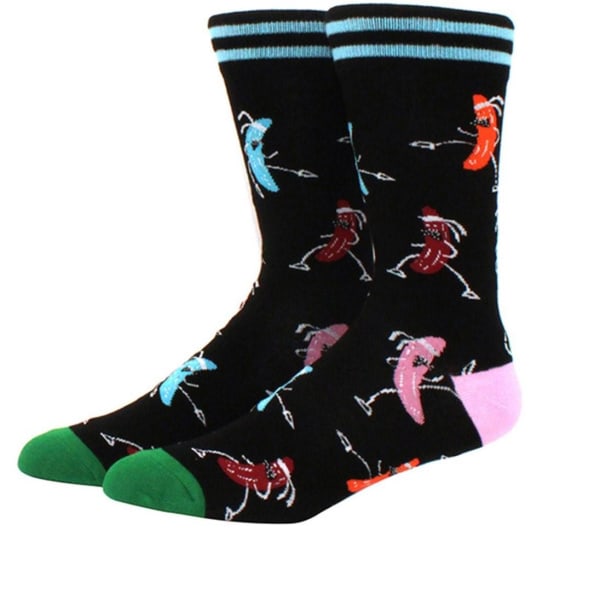 6-par komfortable fargerike unisex sokker Flerfärgad