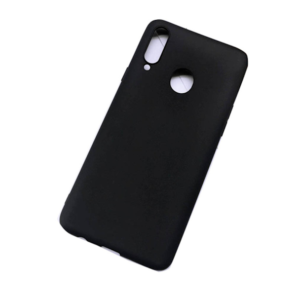 Samsung Galaxy A20S - Stötdämpande Mattbehandlat Silikonskal Black