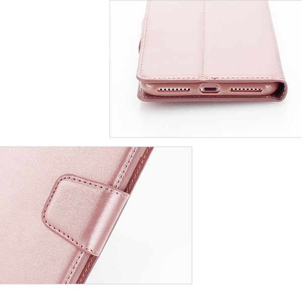 Käytännöllinen lompakkokotelo (Hanman) - iPhone 11 Rosaröd