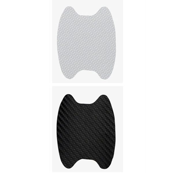 Karbonfiber Skydd 4-Pack Dörrhandtags Fördjupning Silver