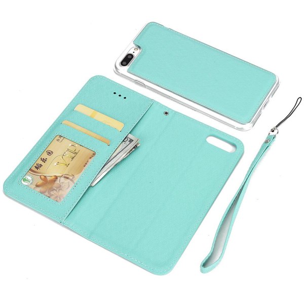 Praktisk lommebokdeksel - iPhone 7 Plus Grön