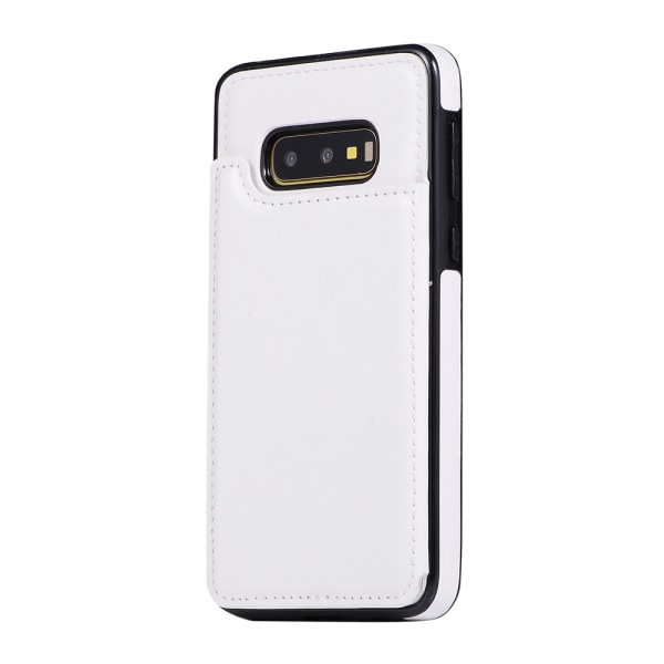 Elegant Skal med Kortfack - Samsung Galaxy S10e (NKOBEE) Vit