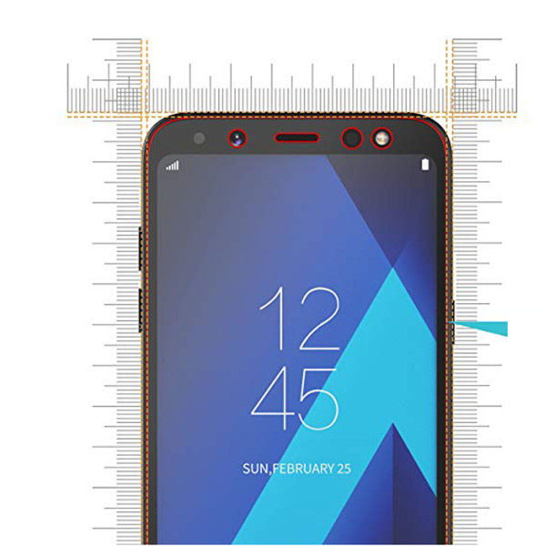 2-PAK skjermbeskytter fra MyGuard til Samsung Galaxy A6 Vit