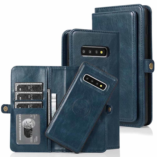 Smooth Double Wallet Case - Samsung Galaxy S10 Plus Brun