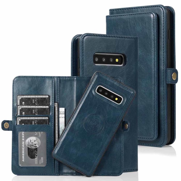 Smooth Double Wallet Case - Samsung Galaxy S10 Plus Röd