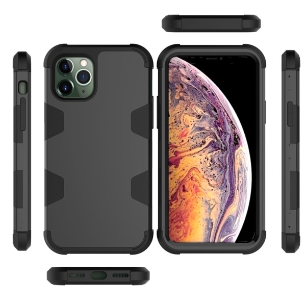 Beskyttende glat cover (LEMAN) - iPhone 11 Pro Max Grå/Orange