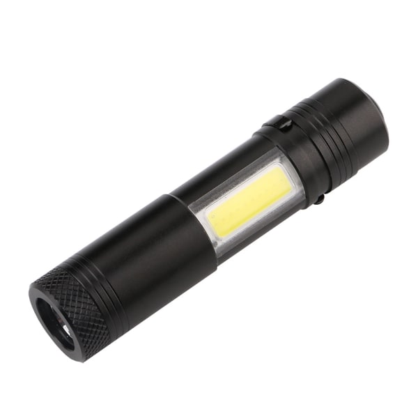 Mini COB LED Liten och Smidig Ficklampa Svart