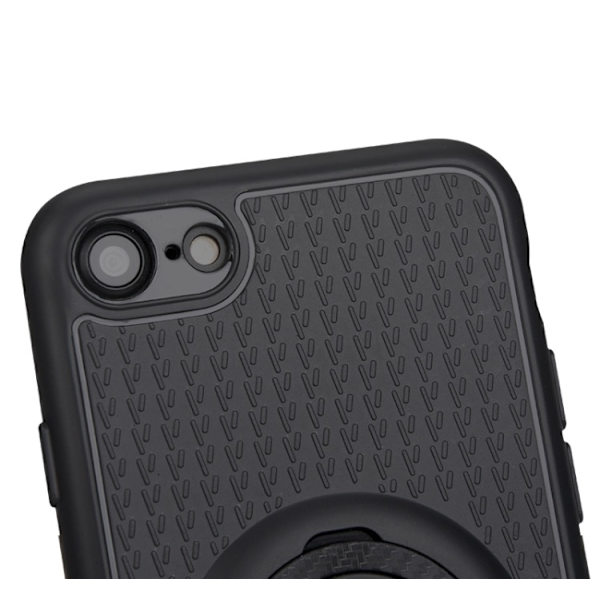 iPhone 8 Plus - Smart Skal med Ringhållare Rosaröd