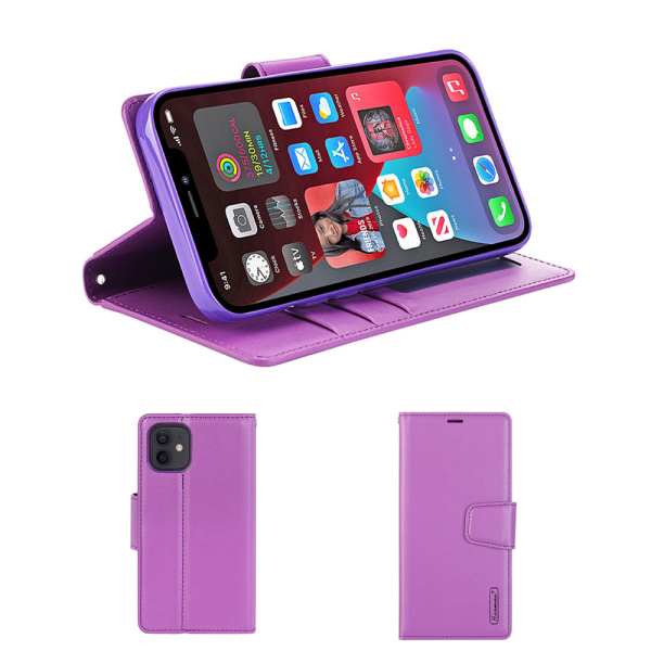 HANMAN Wallet etui - iPhone 12 Lila