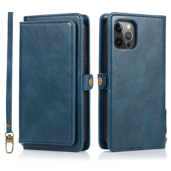 Praktisk lommebokdeksel - iPhone 14 Pro Mörkblå