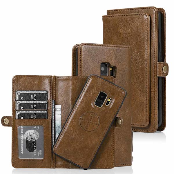 Smooth Double Wallet Case - Samsung Galaxy S9 Brun