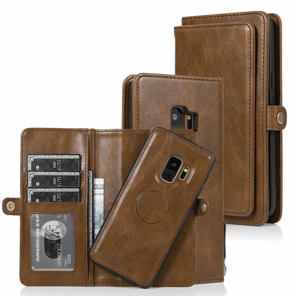 Smooth Double Wallet Case - Samsung Galaxy S9 Svart