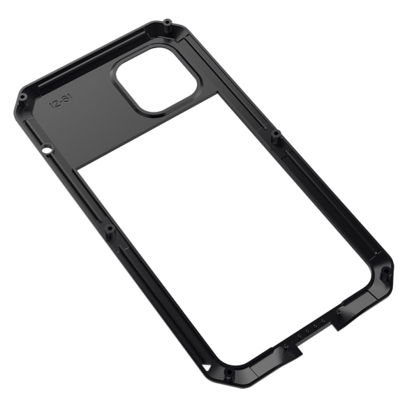 Sterkt 36-deksel i aluminium HEAVY DUTY - iPhone 12 Mini Svart