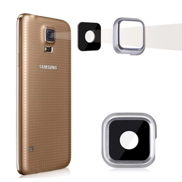 Samsung Galaxy S5 - Kameralins Silver/Guld Silver