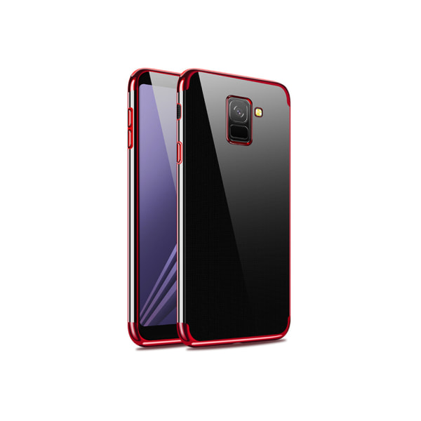 Elegant silikonecover til Samsung Galaxy A6 Plus (galvaniseret) Röd