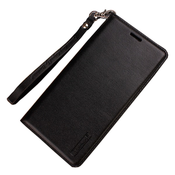 Samsung Galaxy Note 9 - Hanmanin PU-nahasta valmistettu lompakkokotelo Svart