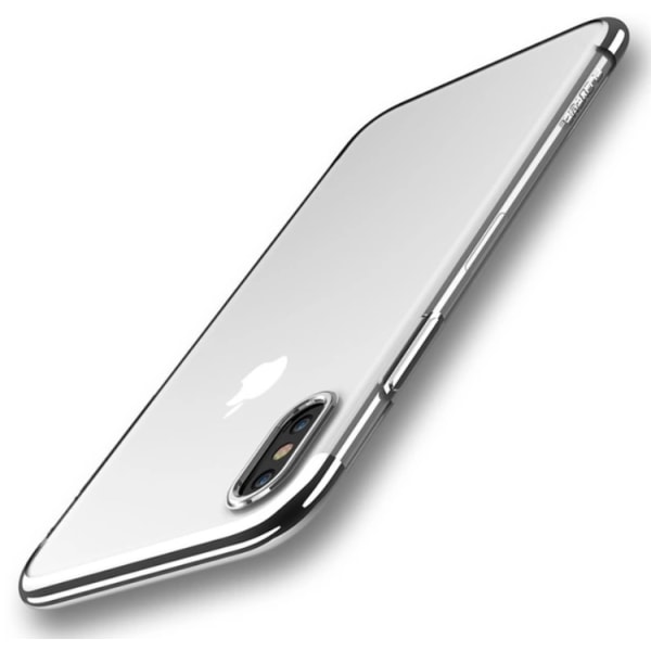iPhone X tyylikäs ja kestävä silikonikotelo Silver
