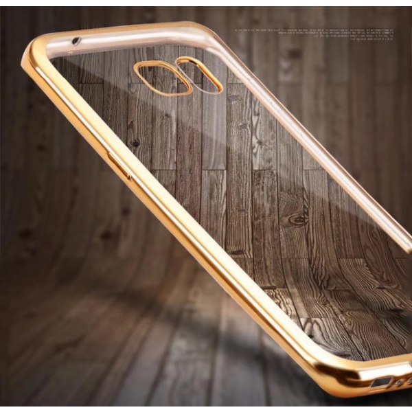 Samsung Galaxy S7 Edge - Stilfuldt silikonecover fra LEMAN Guld