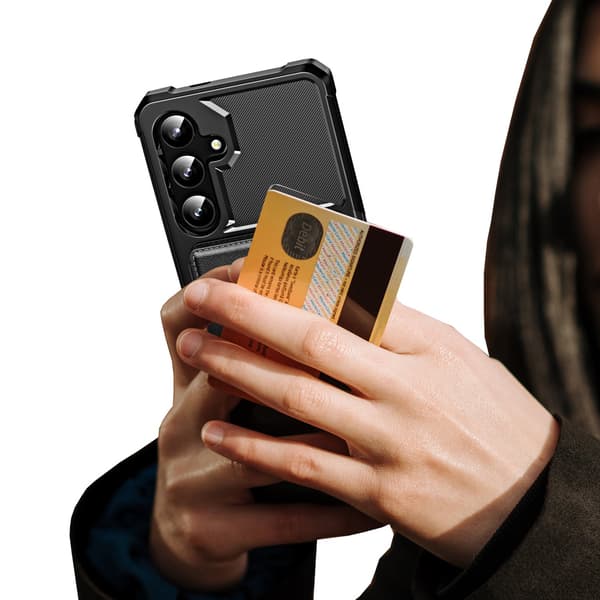 Samsung Galaxy S24 Plus Mobilfodral - Rymmer 4 Kort och Har Kickstand