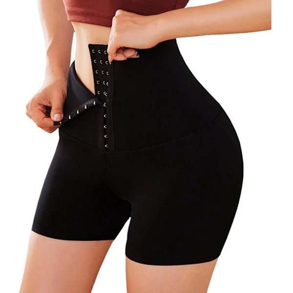 Kvinnors Yogashort Yogabyxor Hög Midja Gym Leggings Svart S