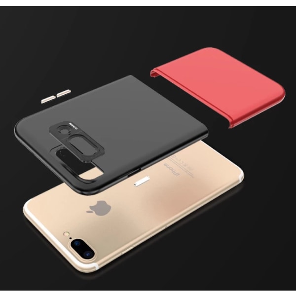 iPhone 6/6S plus - Stilrent skal i 2 delar från FLOVEME Svart/Röd